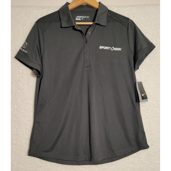 Nike Golf Sport Dri-Fit Womens Top XL 100% Polyester Size XL Shirt Gray 0158 - Picture 1 of 11